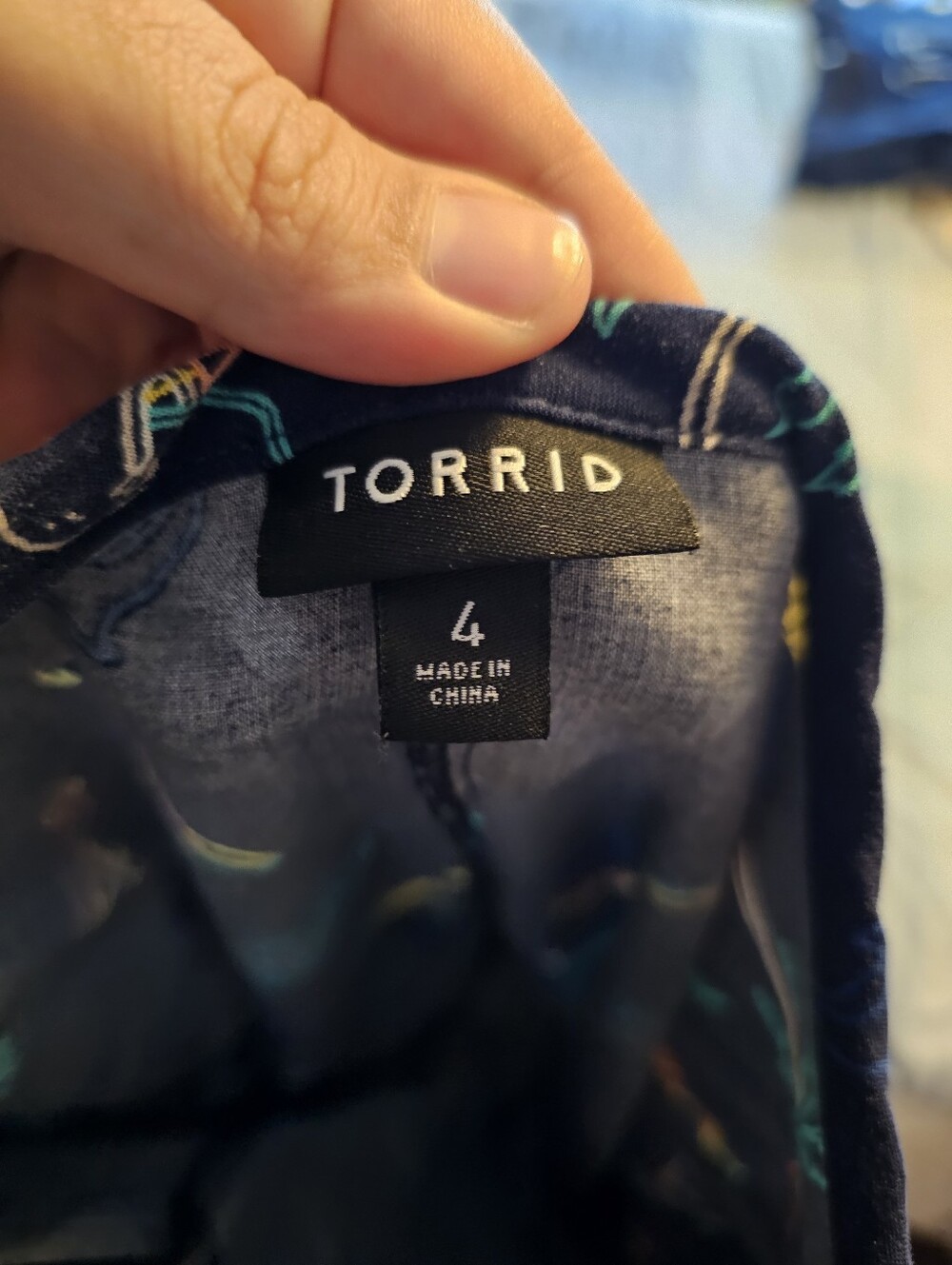Navy Tropical Print Midi Tank Dress - Picture 2 of 3